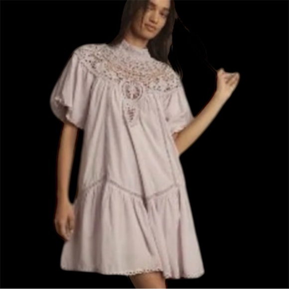 Anthropologie Soft Lavender Mini Dress “Make an Offer” - Picture 2 of 8